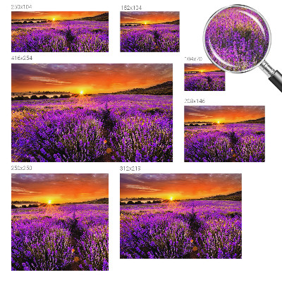 Papier peint photo autocollant Levanduľový západ slnka