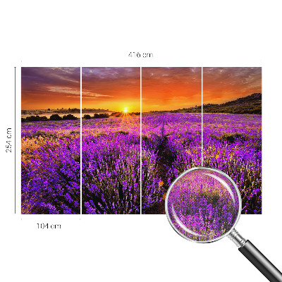 Papier peint photo autocollant Levanduľový západ slnka