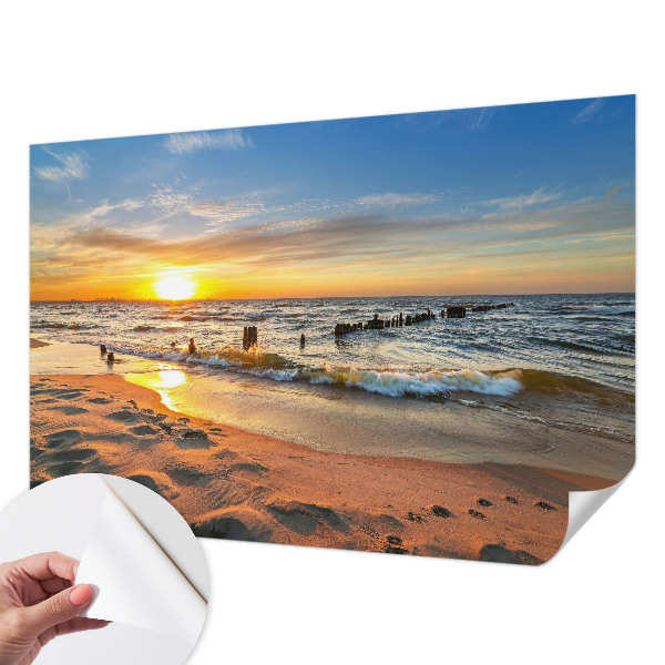 Papier peint panoramique pas cher Západ slnka na pláži