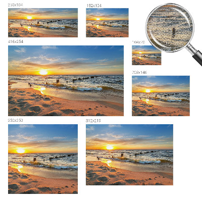 Papier peint panoramique pas cher Západ slnka na pláži