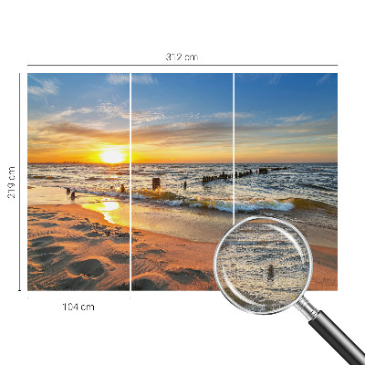 Papier peint panoramique pas cher Západ slnka na pláži