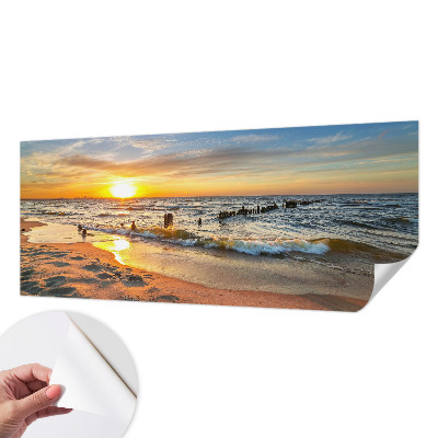 Papier peint panoramique pas cher Západ slnka na pláži