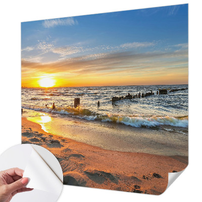 Papier peint panoramique pas cher Západ slnka na pláži
