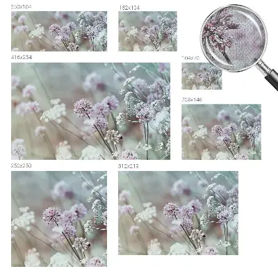 Papier peint photographique sur tissu non tissé fleurs sauvages
