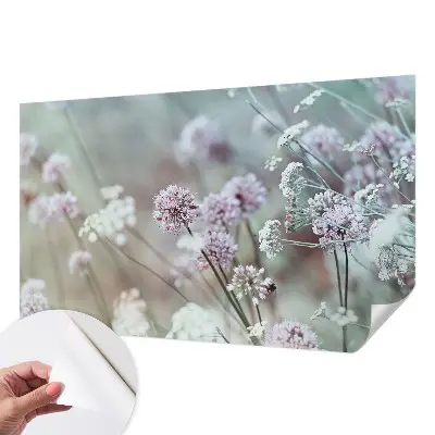 Papier peint photographique sur tissu non tissé fleurs sauvages
