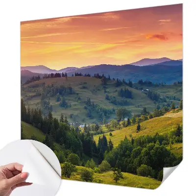 Papier peint photo sur tissu non tissé paysage de montagne