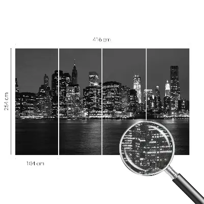 Papier peint photo grand format pour le mur métropole nocturne