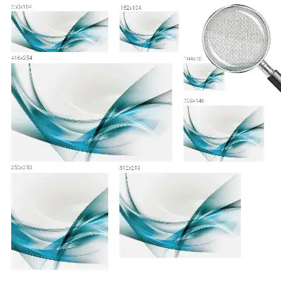 Papier peint photographique sur tissu non tissé Vagues bleues
