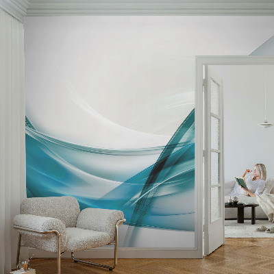 Déco papier peint salon Modré vlny