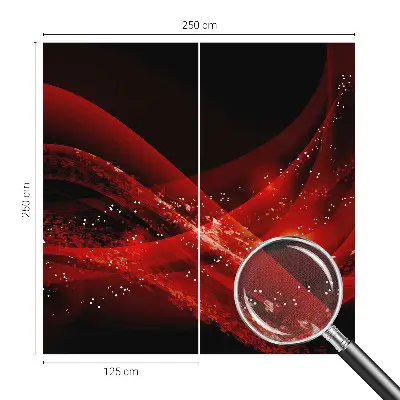 Papier peint intissé imprimé Vortex rouge