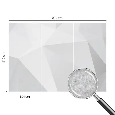 Papier peint photo sur tissu non tissé Triangles gris
