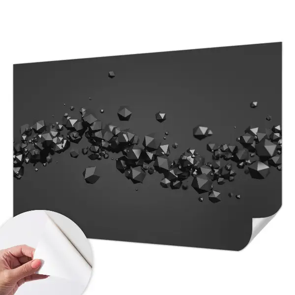 Papier peint photographique sur tissu non tissé bosses noires