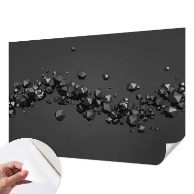 Papier peint photographique sur tissu non tissé bosses noires