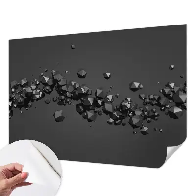 Papier peint photographique sur tissu non tissé bosses noires