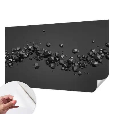 Papier peint photographique sur tissu non tissé bosses noires