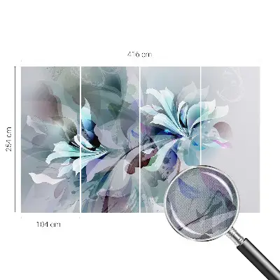 Papier peint photo sur tissu non tissé abstraction florale