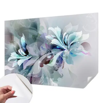 Papier peint photo sur tissu non tissé abstraction florale