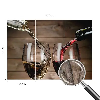 Papier peint photo imprimé sur tissu non tissé Verres de vin