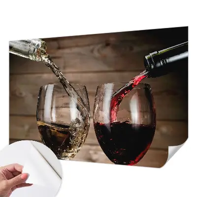Papier peint photo imprimé sur tissu non tissé Verres de vin