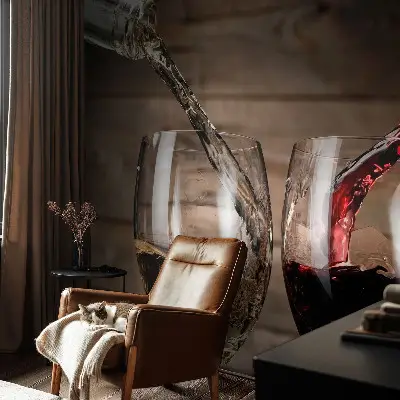Papier peint photo imprimé sur tissu non tissé Verres de vin