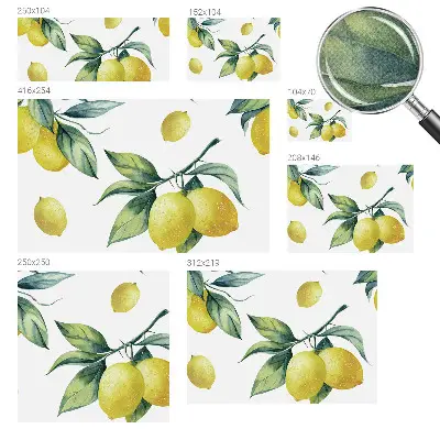 Papier peint intissé imprimé Motif citron