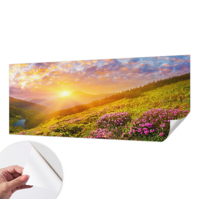 Papier peint tête de lit chambre adulte Horský západ