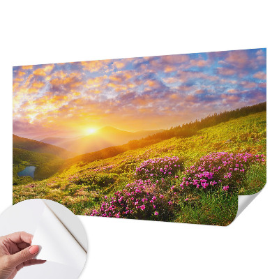 Papier peint tête de lit chambre adulte Horský západ