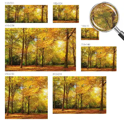 Papier peint photo sur tissu non tissé feuilles dorées