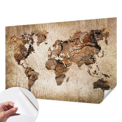 Papier peint chambre garçon Drevená mapa
