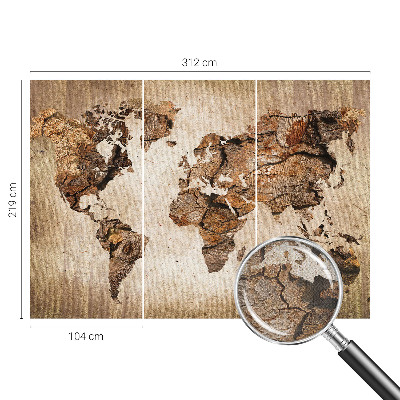 Papier peint chambre garçon Drevená mapa