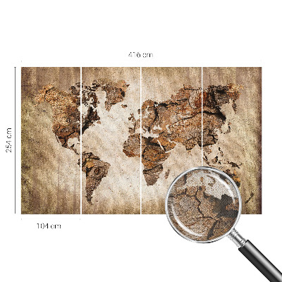 Papier peint chambre garçon Drevená mapa
