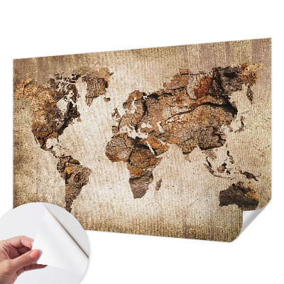 Papier peint chambre garçon Drevená mapa