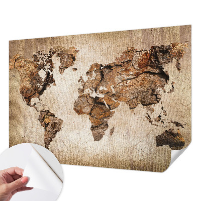 Papier peint chambre garçon Drevená mapa