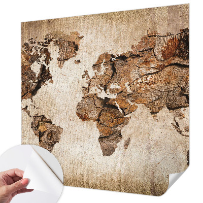 Papier peint chambre garçon Drevená mapa