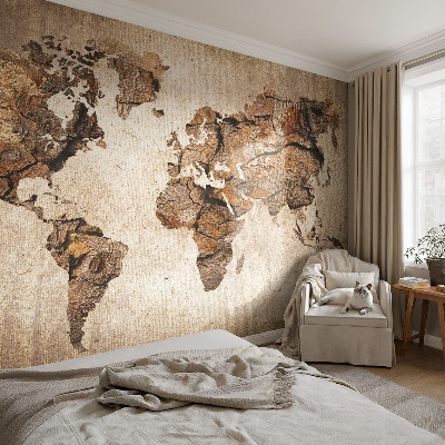 Papier peint chambre garçon Drevená mapa