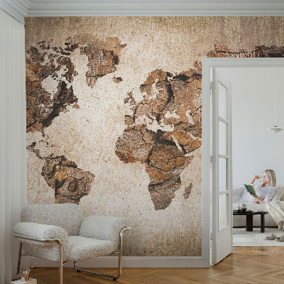Papier peint chambre garçon Drevená mapa