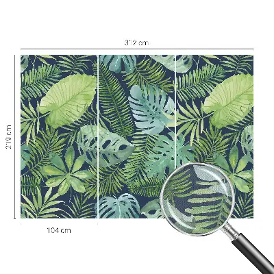 Papier peint photographique intissé feuilles tropicales