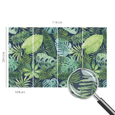Papier peint photographique intissé feuilles tropicales
