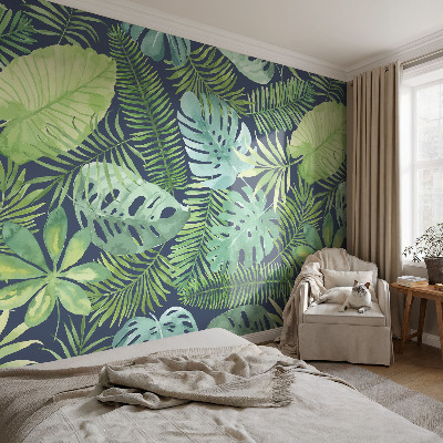 Papier peint tendance chambre adulte Tropické listy