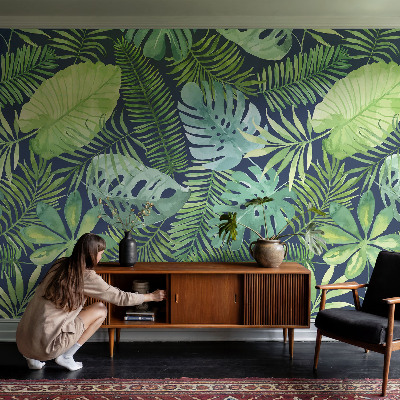 Papier peint tendance chambre adulte Tropické listy