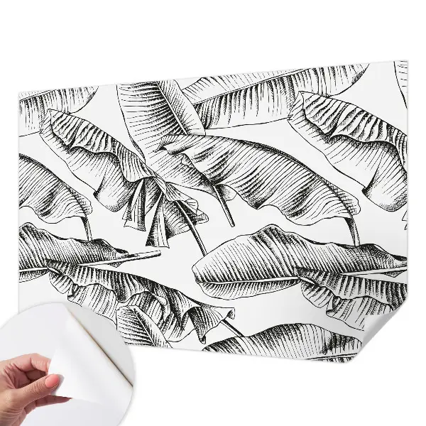 Papier peint photo imprimé sur tissu non tissé feuilles de bananier