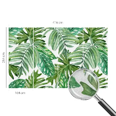 Papier peint intissé feuilles exotiques