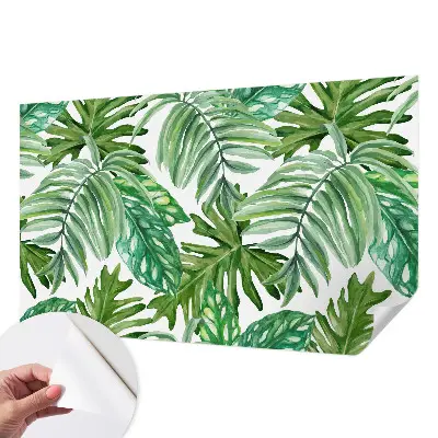 Papier peint intissé feuilles exotiques