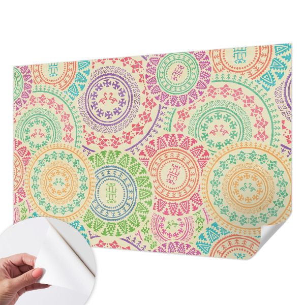 Papier peint chambre adulte cocooning Farebné mandaly