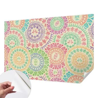 Papier peint photographique intissé mandalas colorés