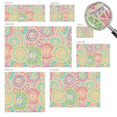Papier peint photographique intissé mandalas colorés