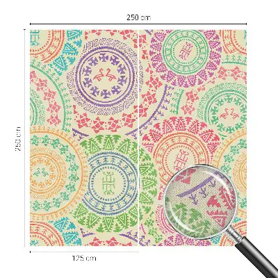 Papier peint photographique intissé mandalas colorés