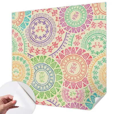 Papier peint photographique intissé mandalas colorés