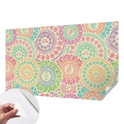 Papier peint photographique intissé mandalas colorés