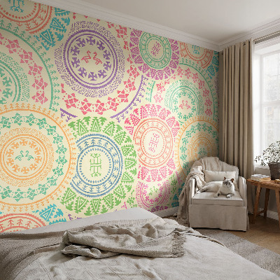 Papier peint chambre adulte cocooning Farebné mandaly
